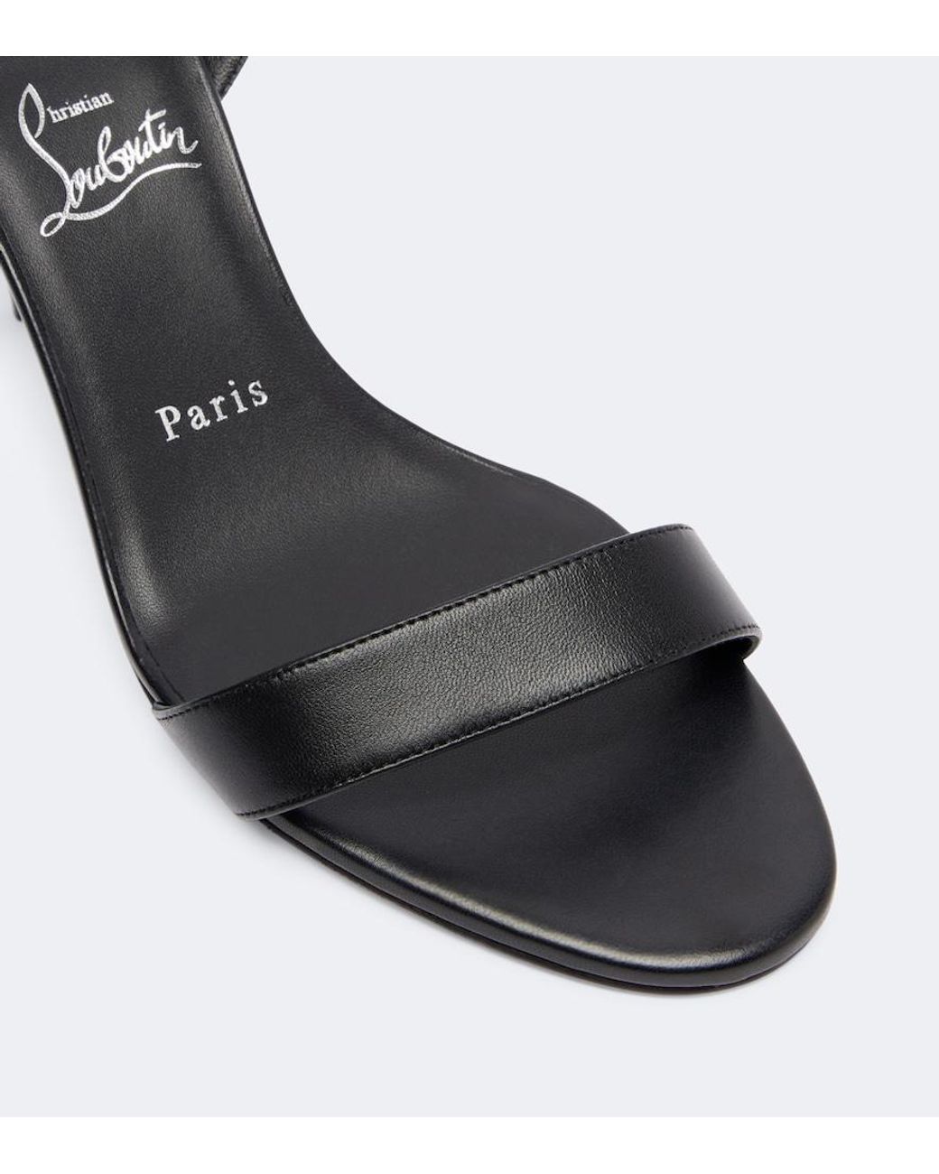 Christian Louboutin Black Miss Z Sandal 80 Leather Sandals