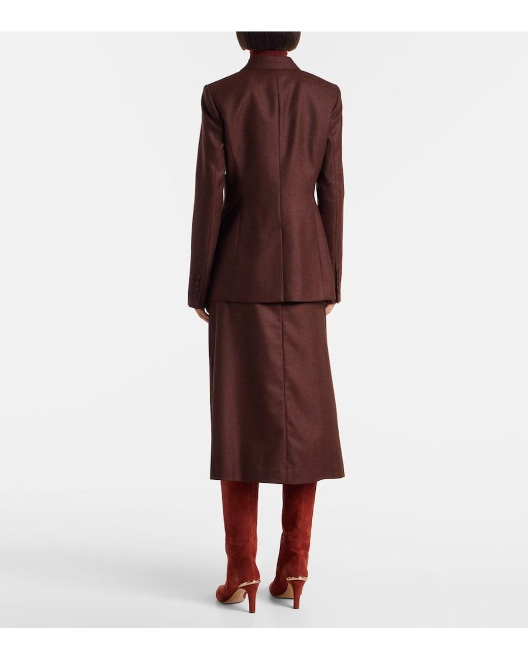 Gabriela Hearst Brown Louisa Wool-Blend Blazer