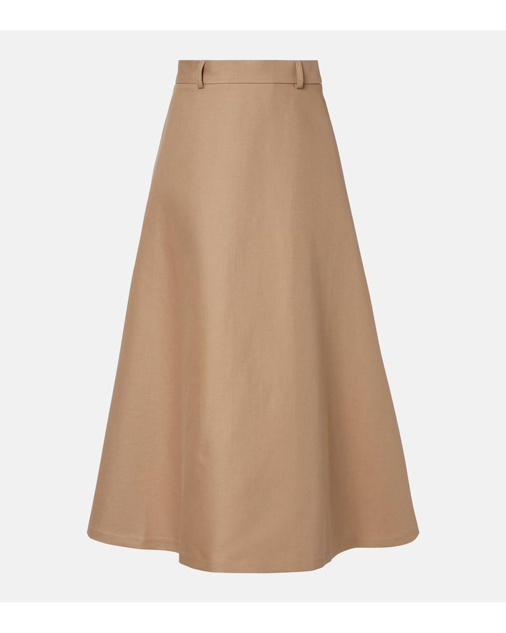 Rohe Natural Cotton Midi Skirt