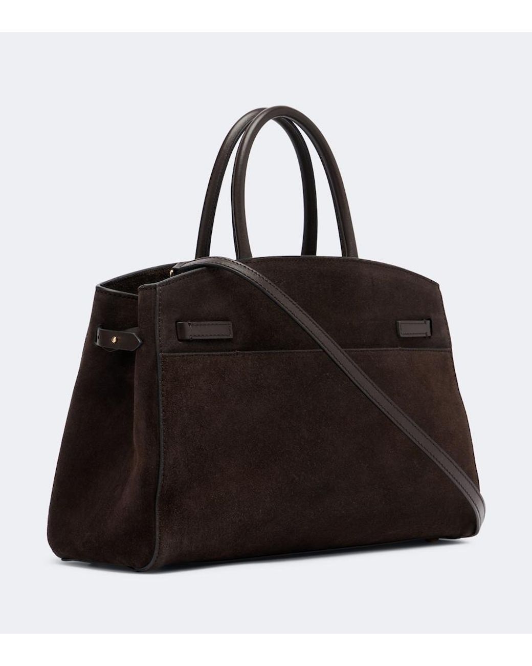 DeMellier London Black Hudson Midi Suede Tote Bag