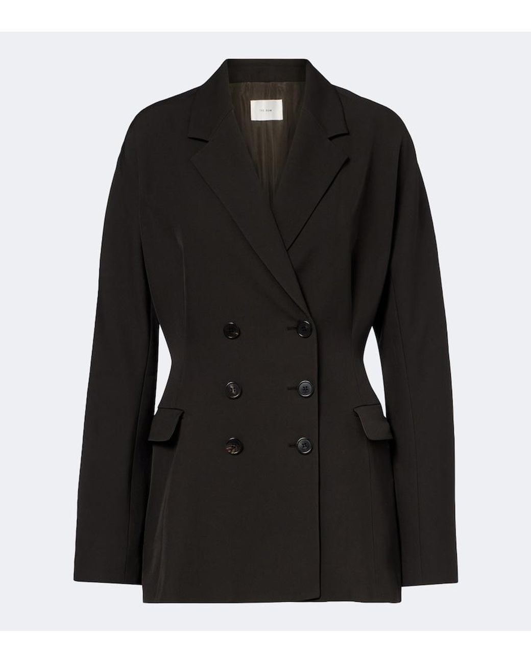 The Row Black Ciro Double-Breasted Virgin Wool Blazer