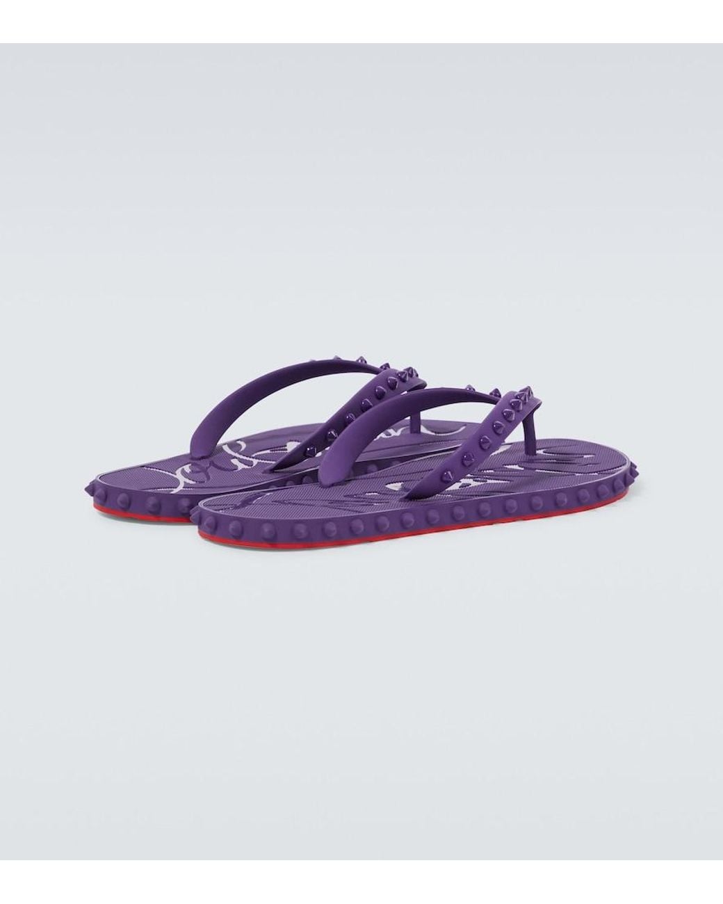 Christian Louboutin Purple Super Loubi Pvc Slides for men