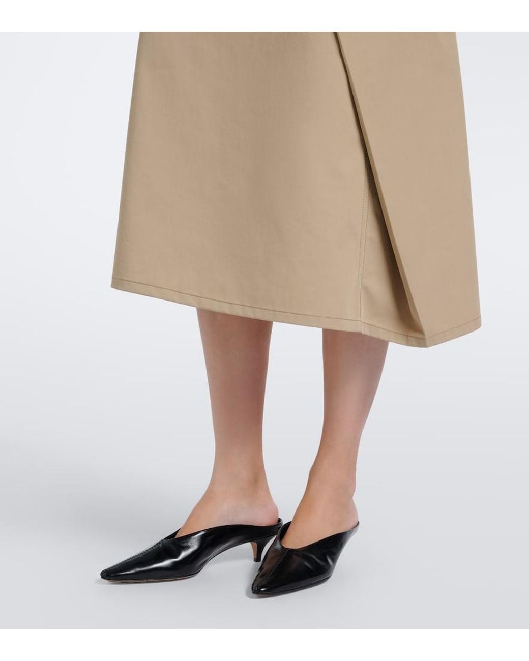 Bottega Veneta Natural Cotton Wrap Skirt
