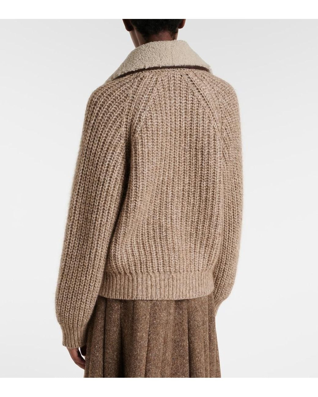 Brunello Cucinelli Brown Cashmere, Mohair, And Wool-Blend Jacket