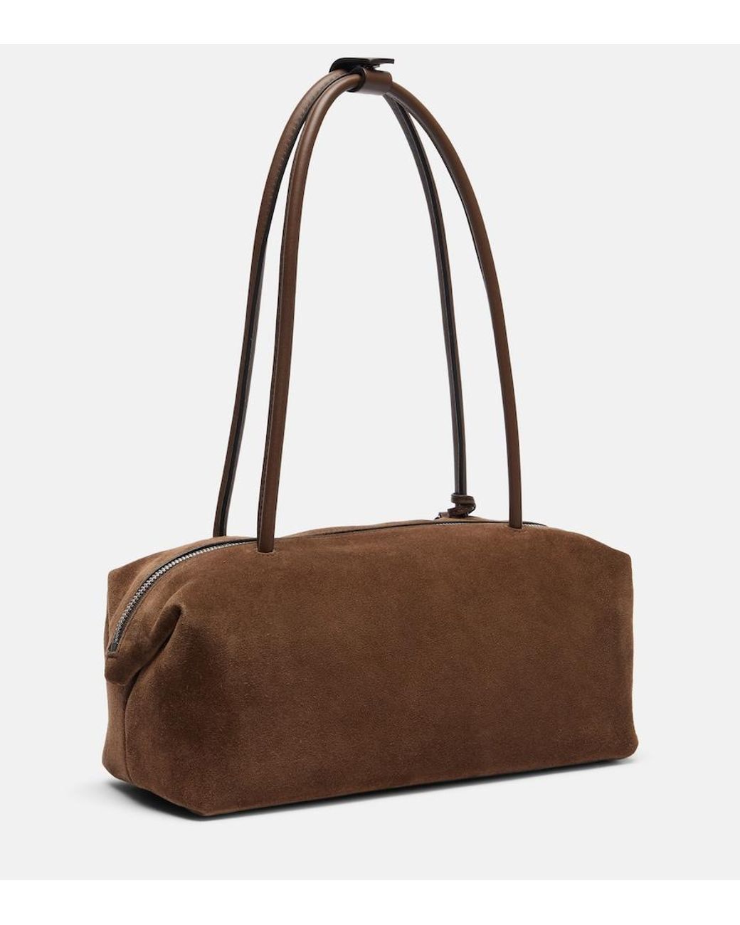 Max Mara Brown Large Suede Shoulder Bag