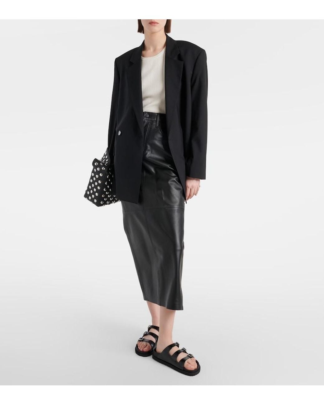 Birkenstock Black Florida Leather Sandals