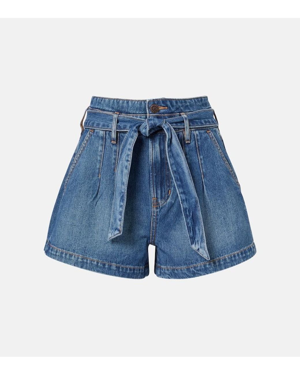 Veronica Beard Blue Jaylen Denim Shorts
