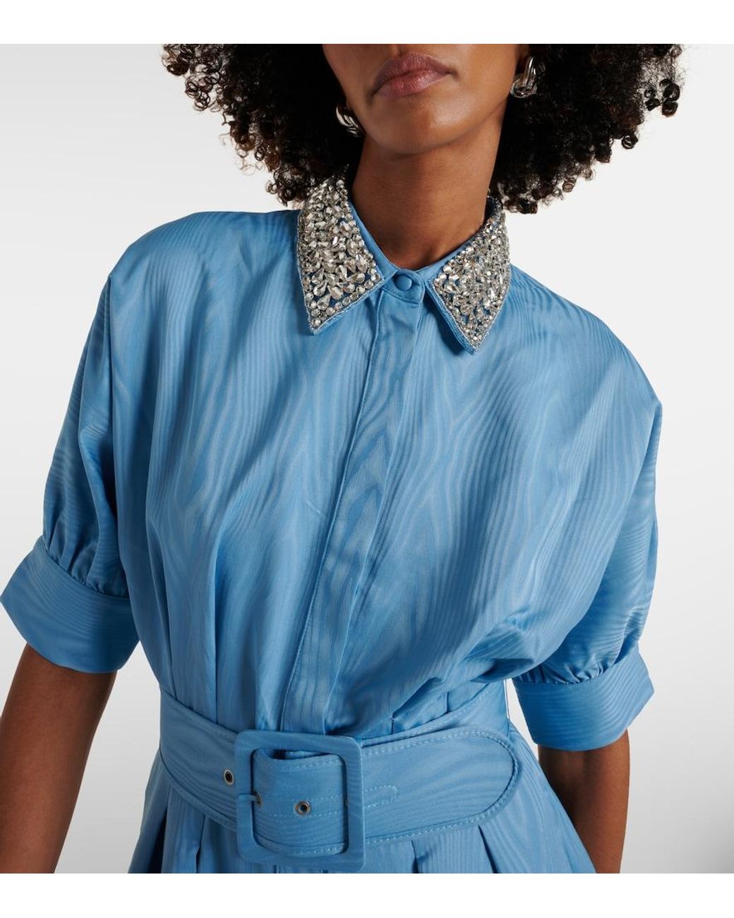 Rebecca Vallance Blue Cielo Embellished Gown