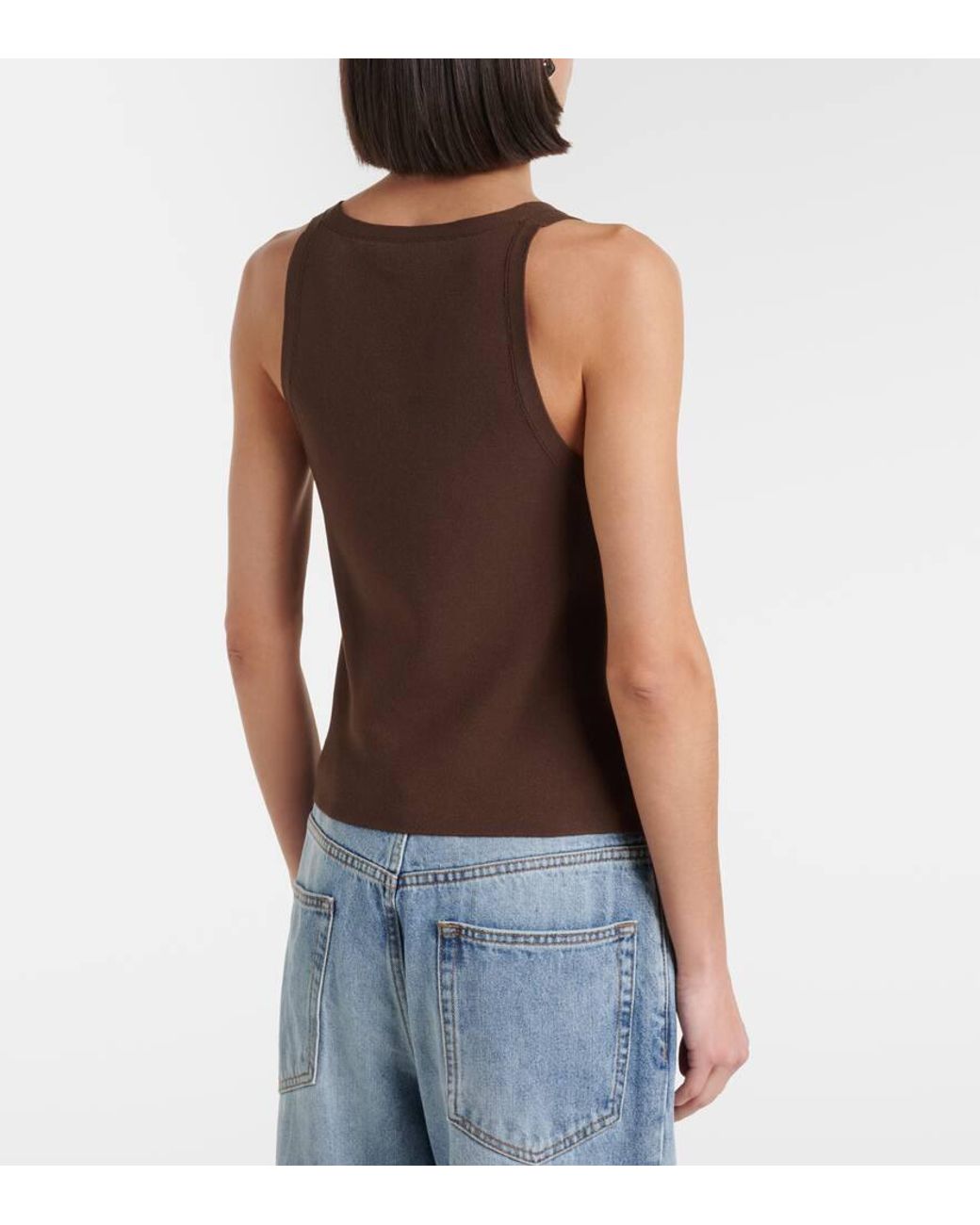 Vince Brown Knitted Tank Top