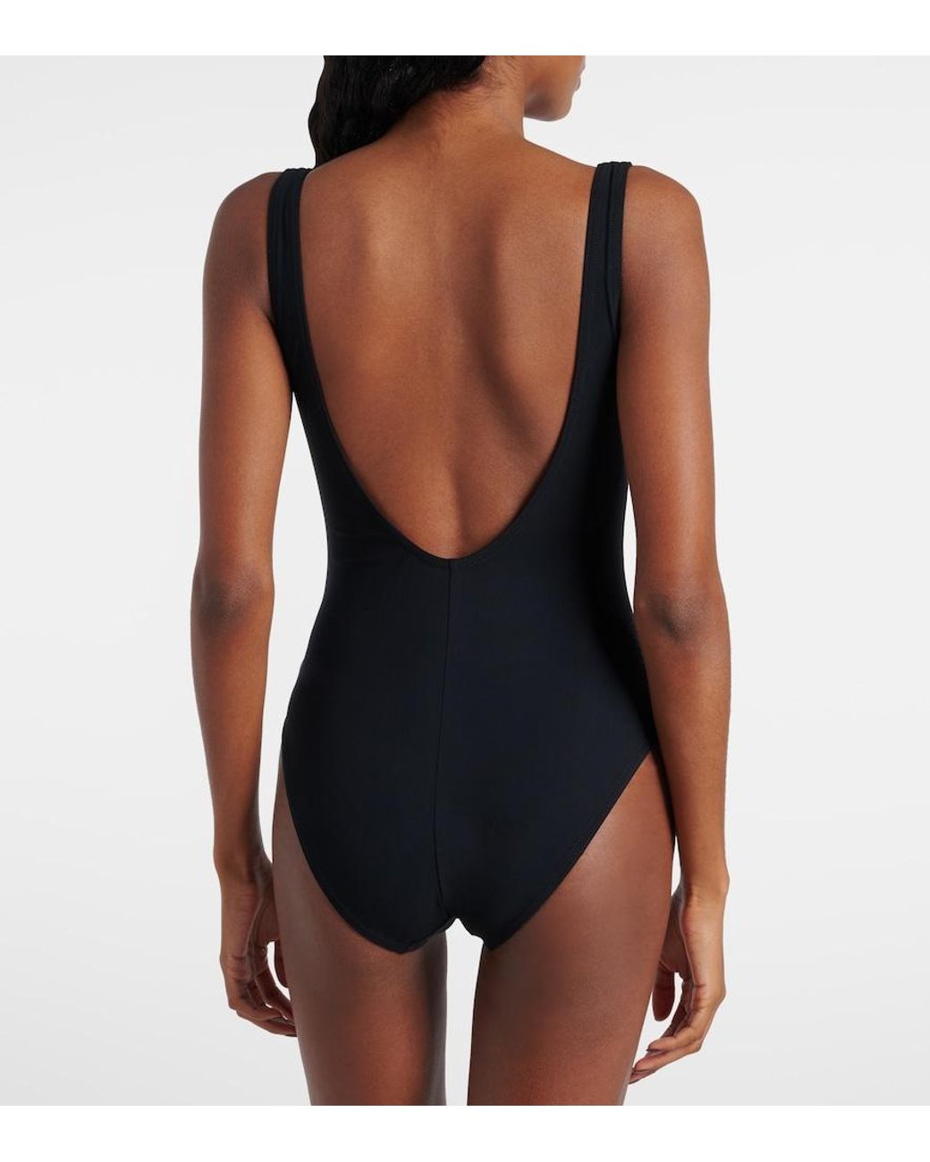 Karla Colletto Black Ruched Swimsuit