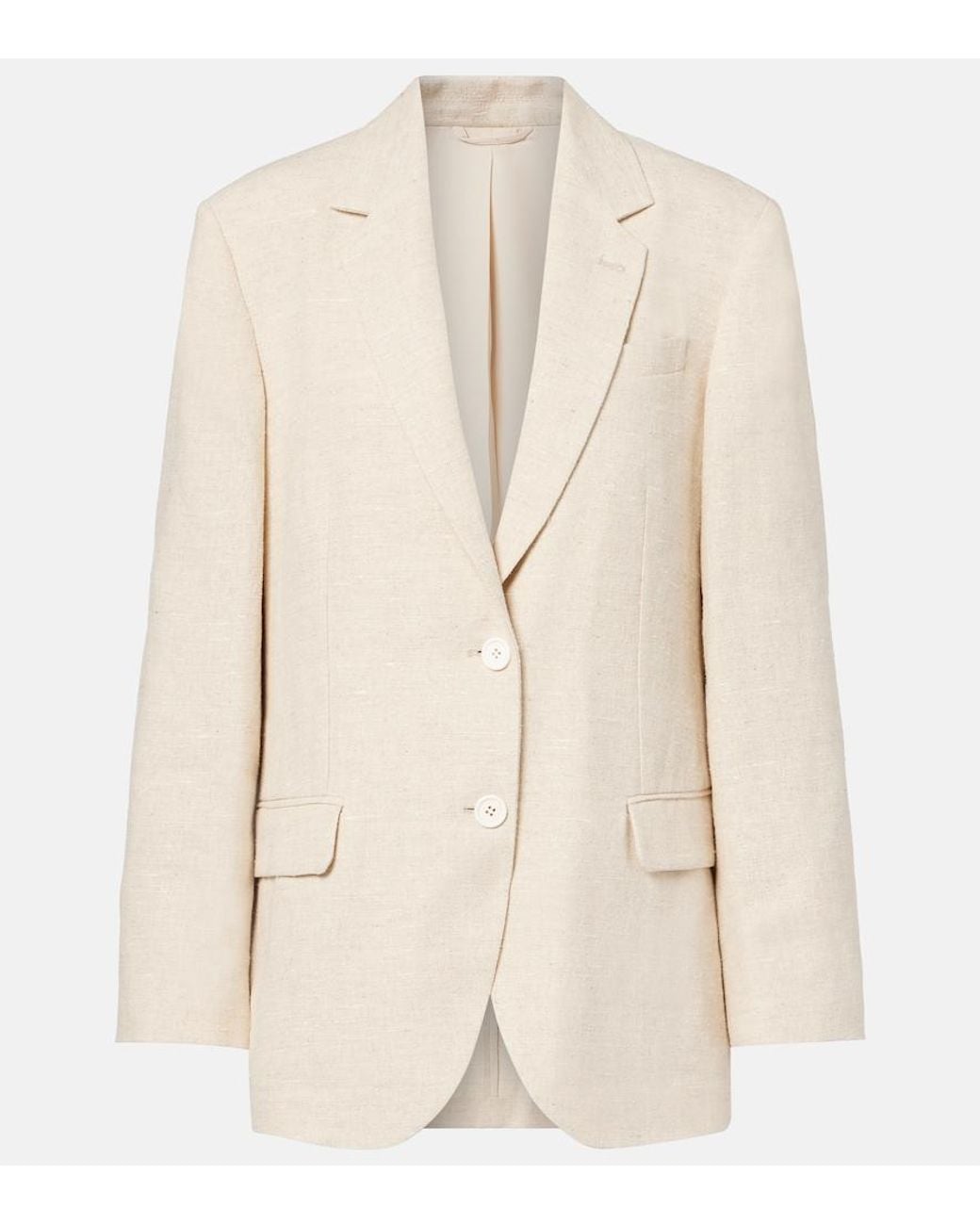 Brunello Cucinelli Natural Linen-Blend Blazer