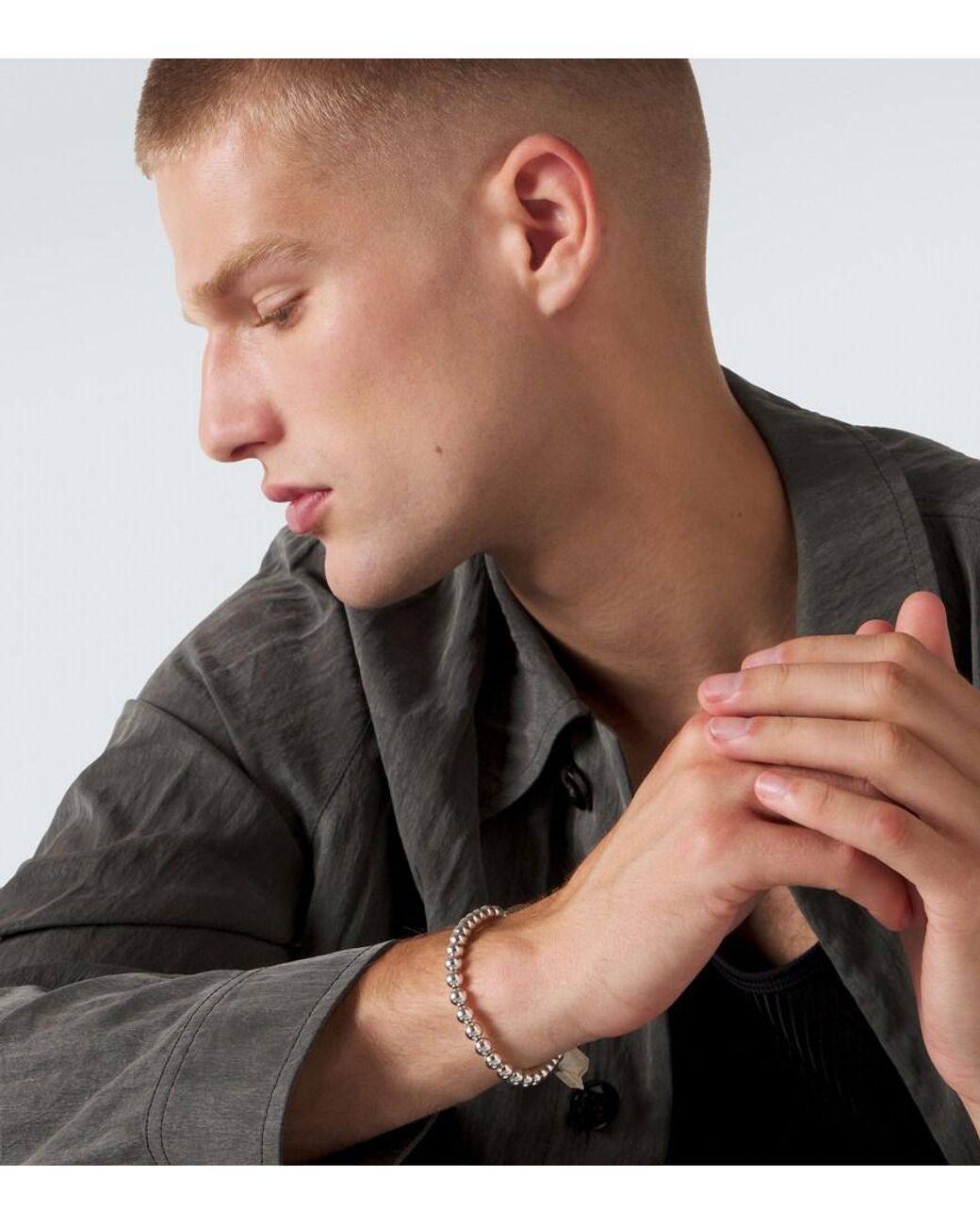 David Yurman Metallic Spiritual Beads Sterling Bracelet for men