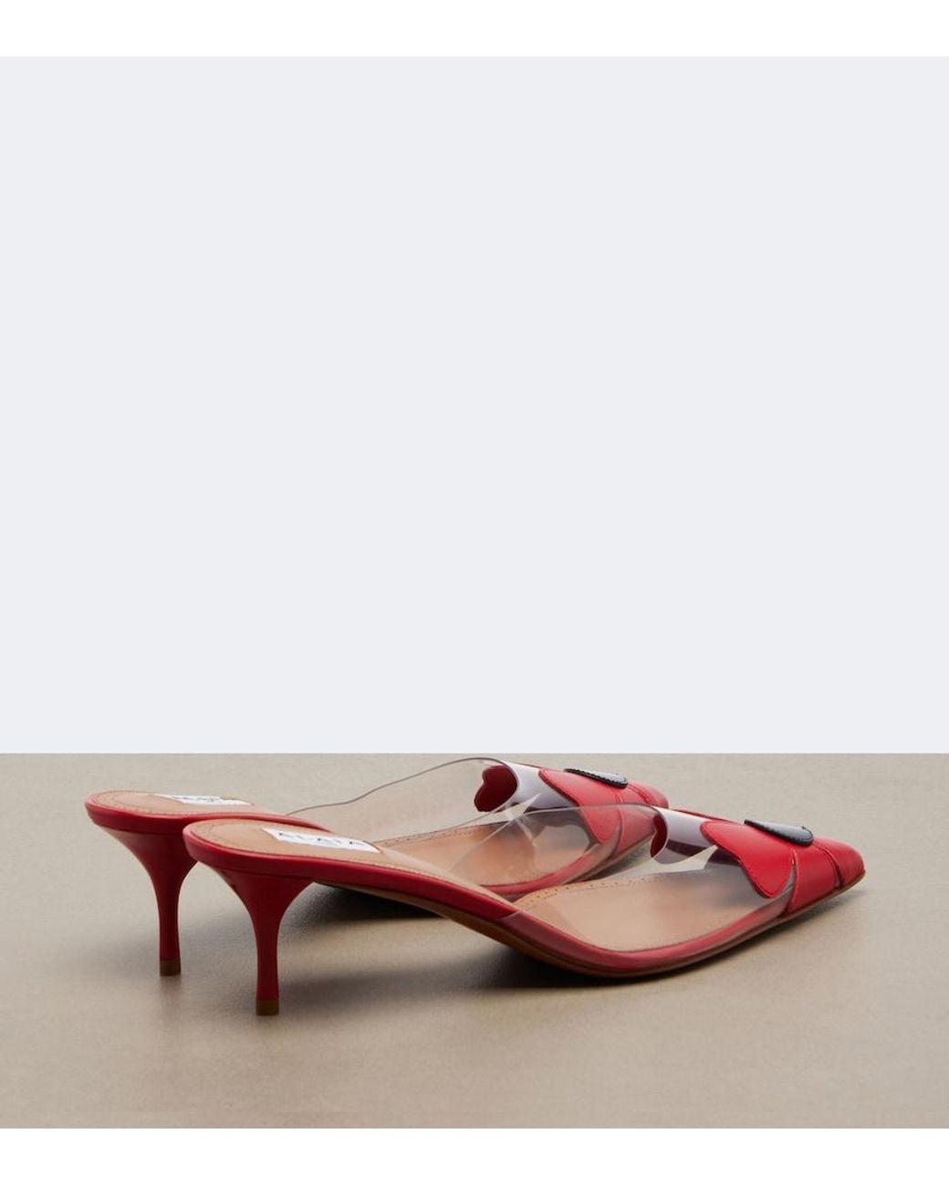 Alaïa Red Bloom Mules