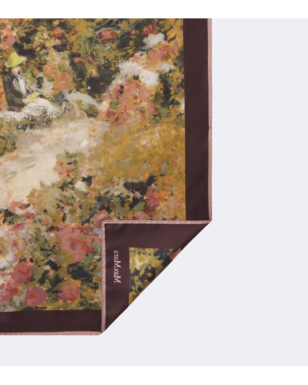 Max Mara Metallic Printed Silk Twill Scarf