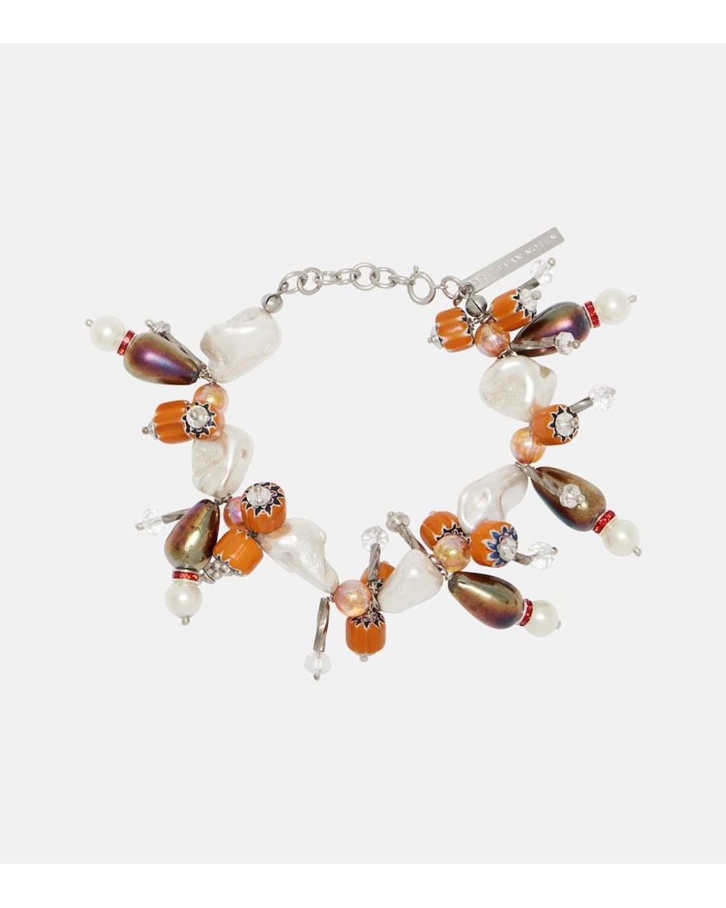 Dries Van Noten White Embellished Bracelet