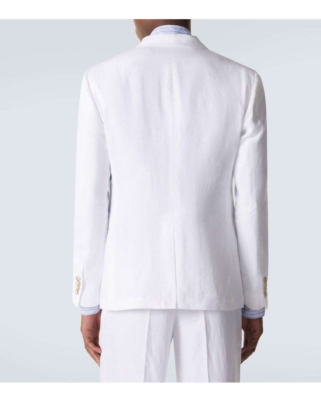 Dolce & Gabbana White Linen Blazer for men