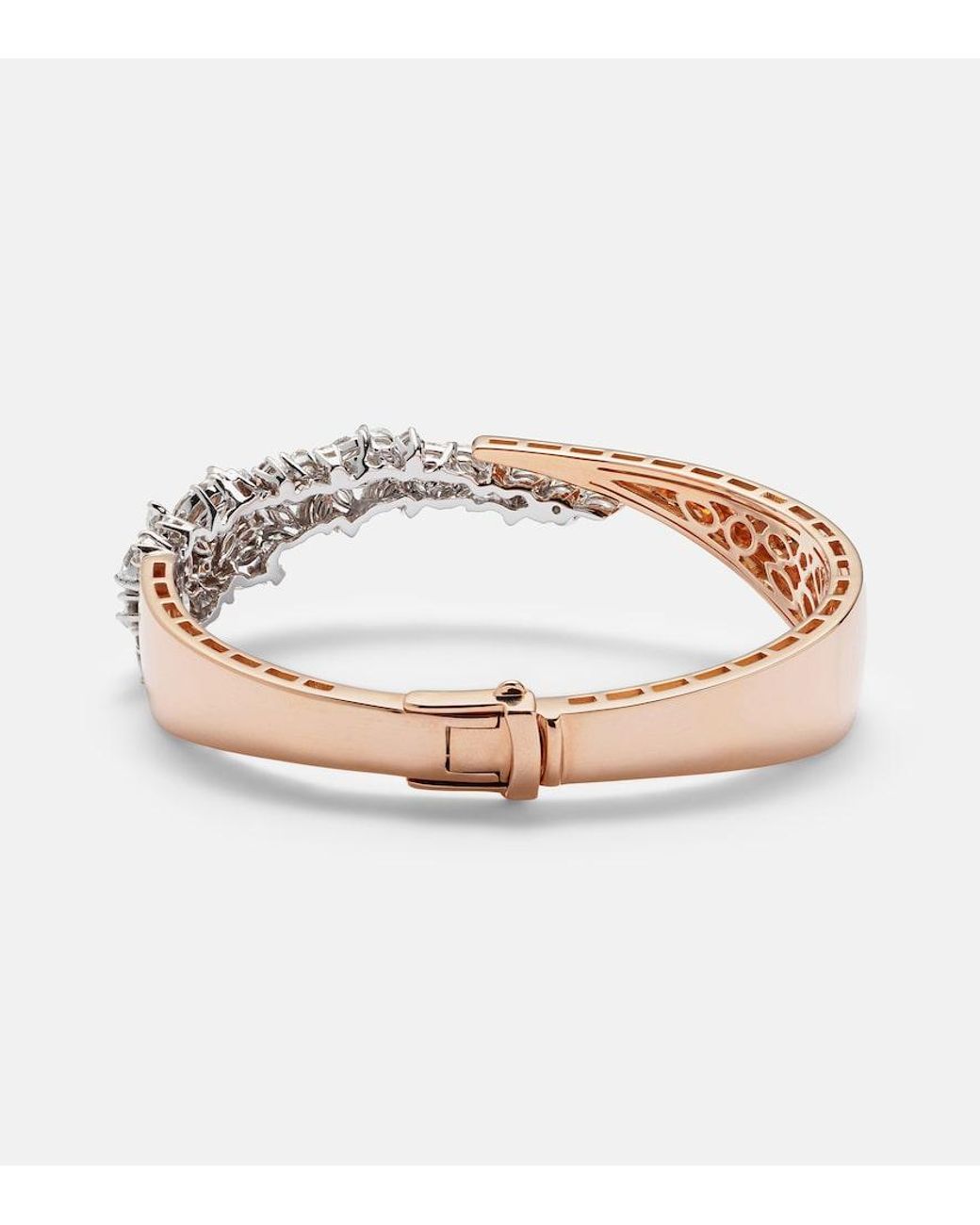 YEPREM White 18Kt Rose And Bracelet With Diamonds