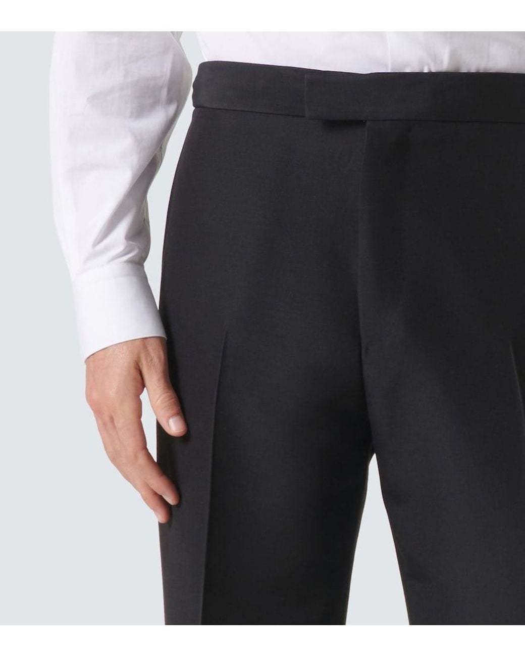 Loro Piana Black Wool And Silk Suit Pants for men