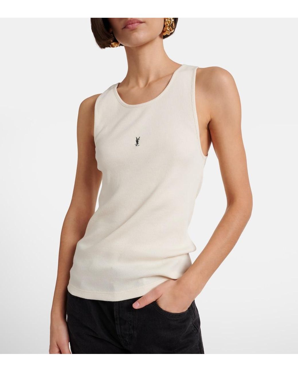 Saint Laurent Natural Tank Top