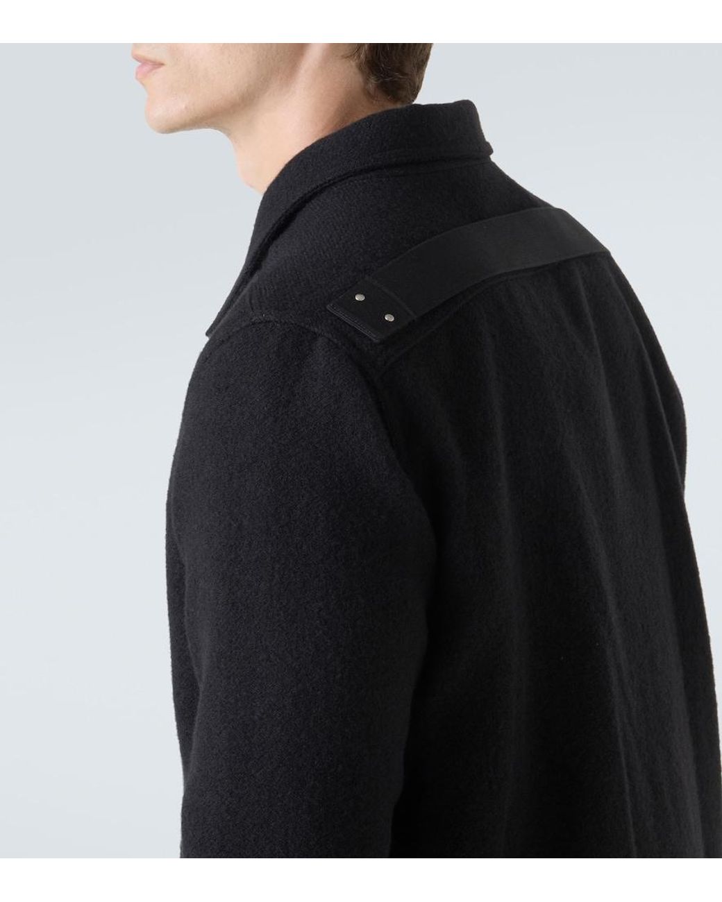 Rick Owens Black Brad Virgin Wool Jacket for men