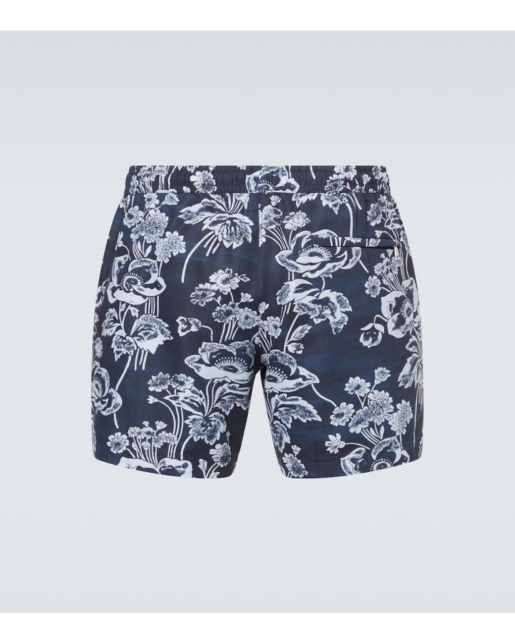 Commas Blue Printed Swim Trunks for men