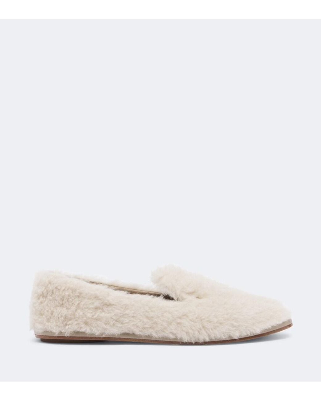 Max Mara White Shearling Loafers