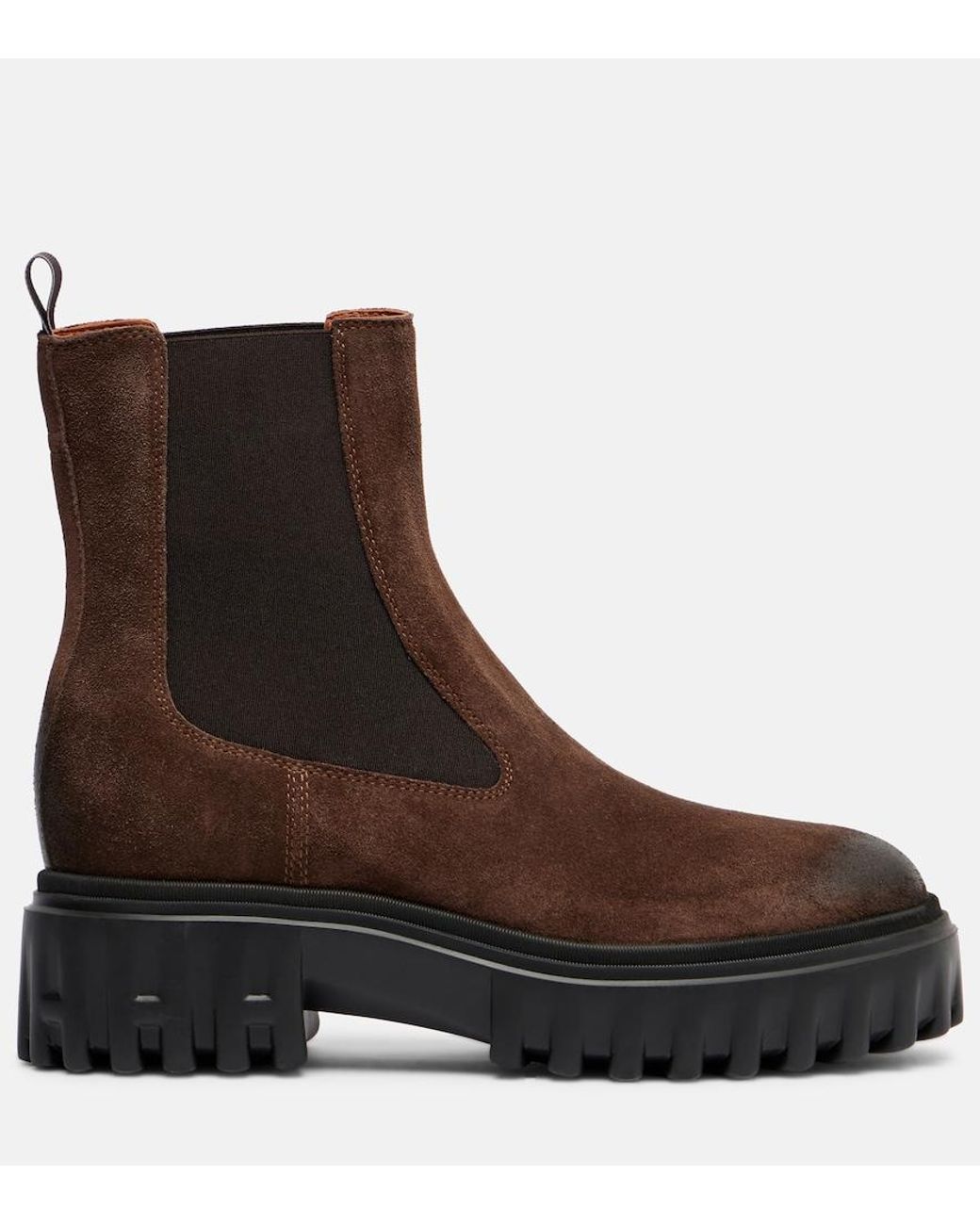 Hogan Brown H700 Suede Chelsea Boots