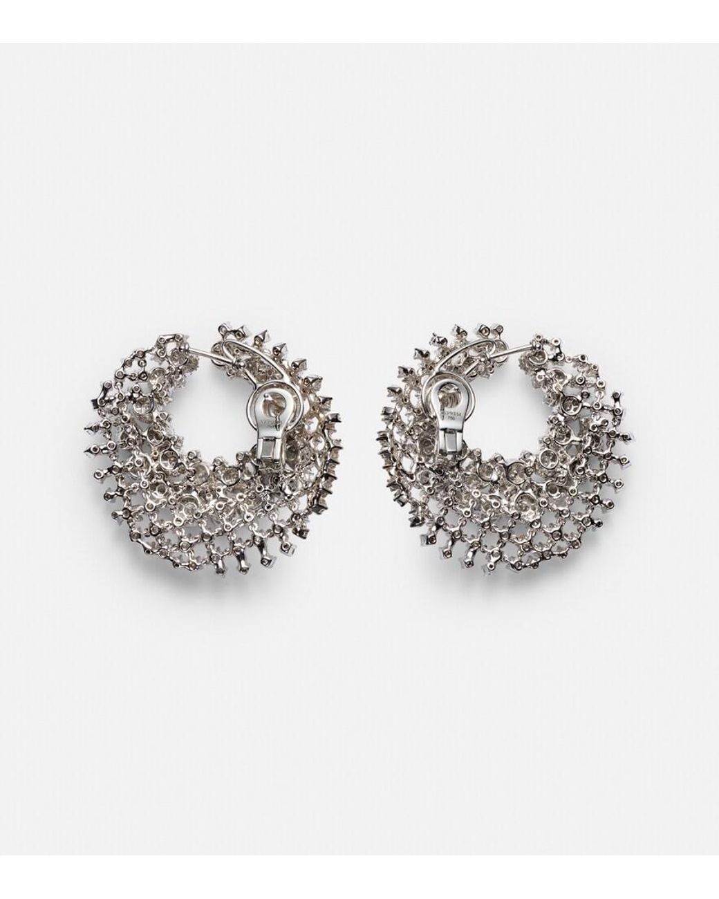YEPREM Metallic Y-Couture 18Kt Earrings With Diamonds