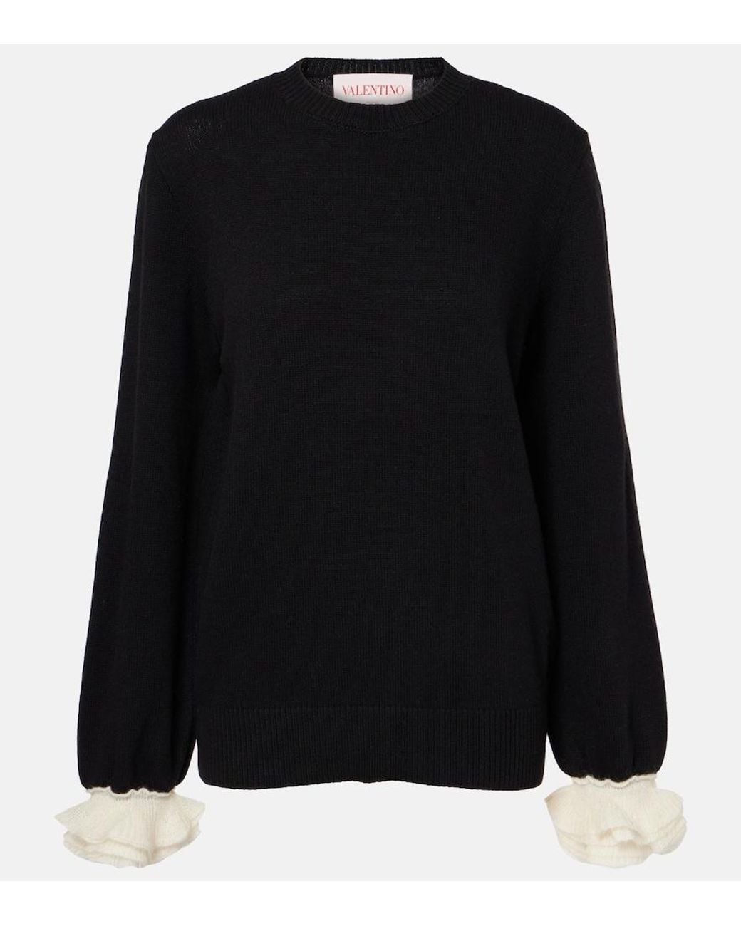Valentino Black Virgin Wool Sweater
