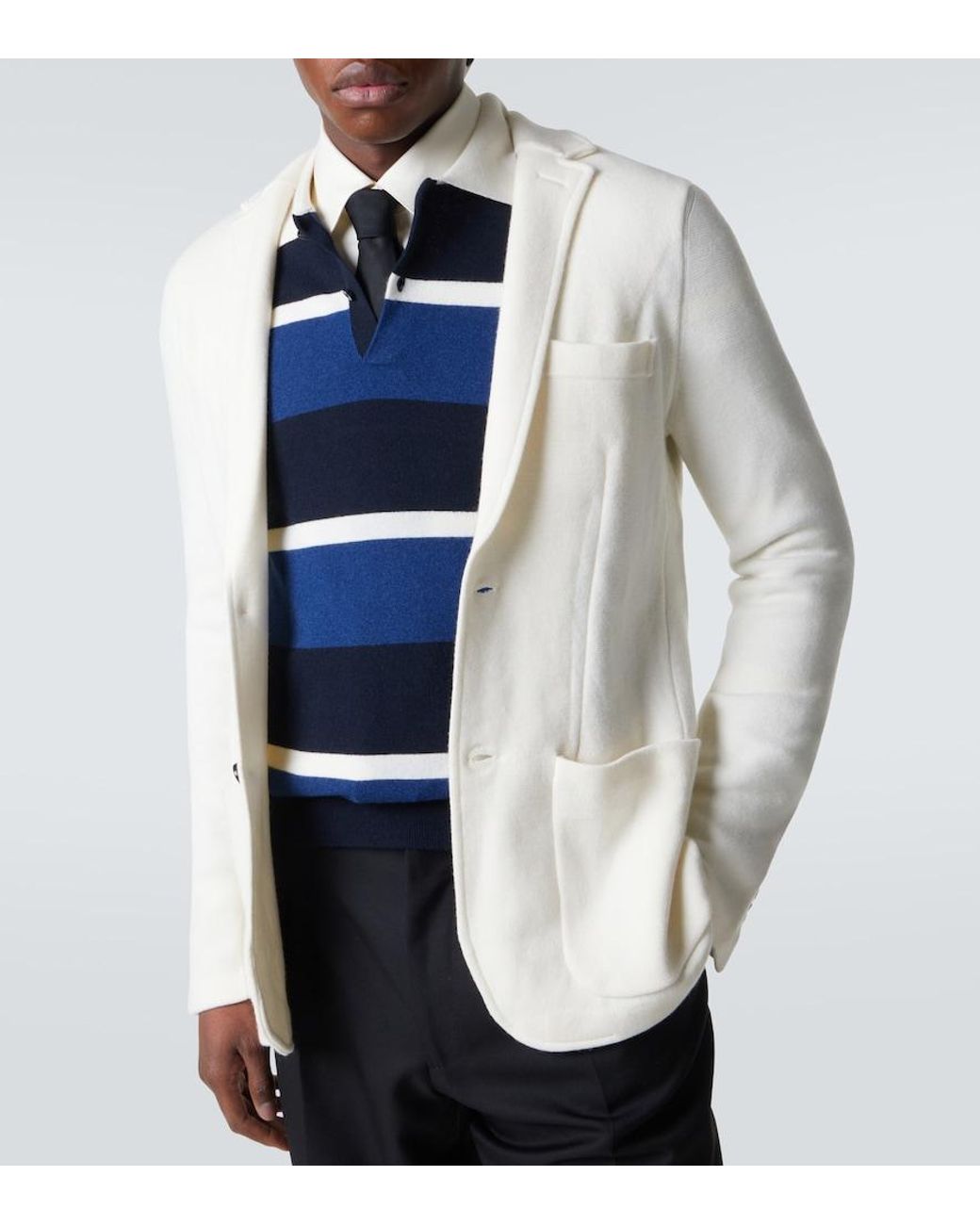 arch4 White Mr Poole Wool And Cashmere Blazer for men