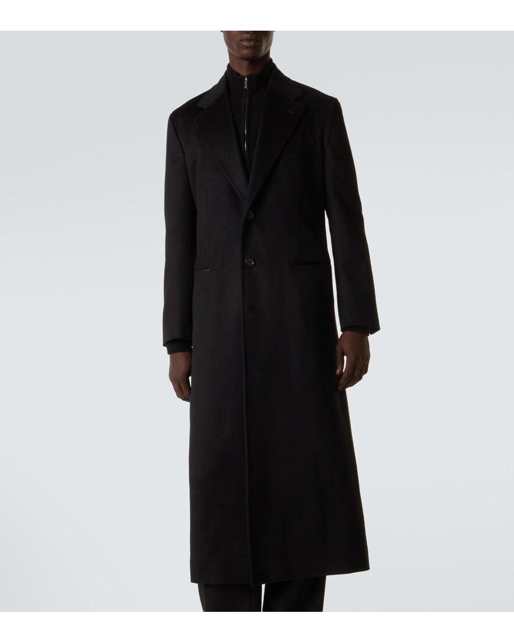 Saman Amel Mantel Aus Wolle Und Kaschmir in Black für Herren