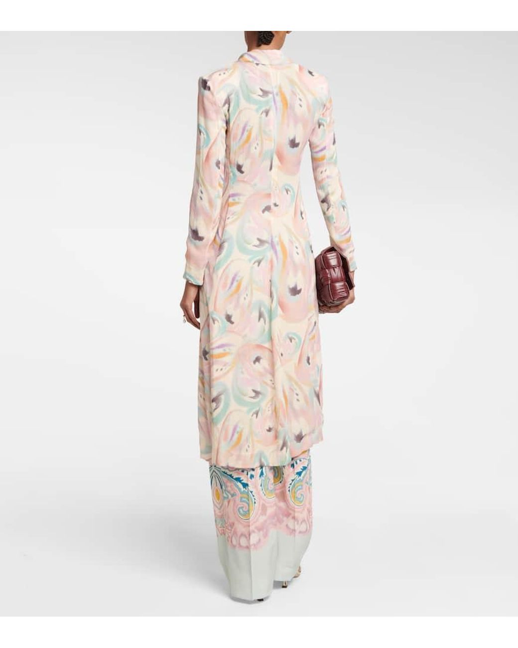 Etro Natural Printed Silk Coat