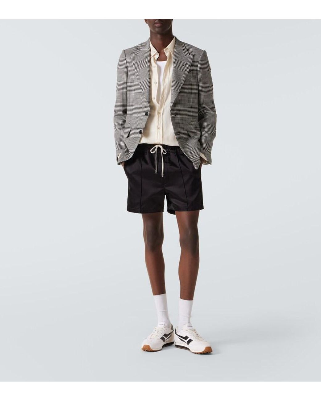 Tom Ford Black Satin Shorts for men