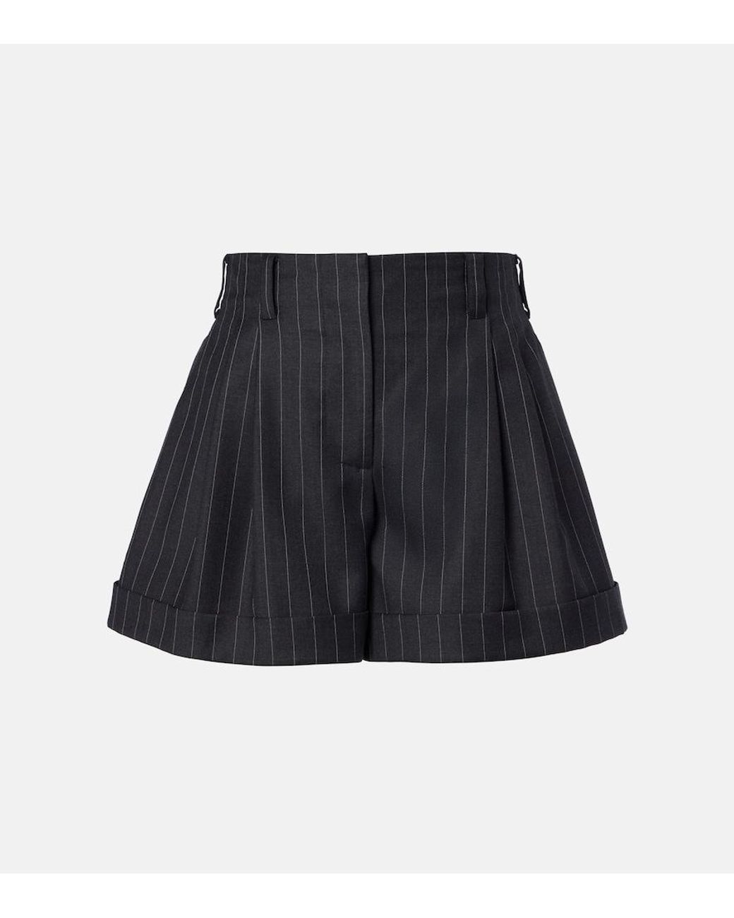 Givenchy Blue Pinstripe Wool Shorts