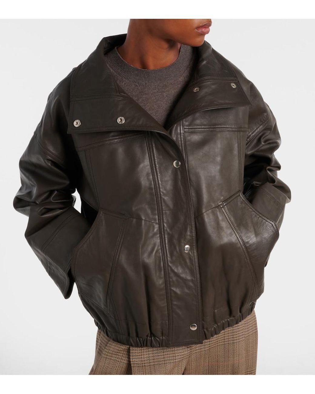 Rohe Brown Leather Jacket