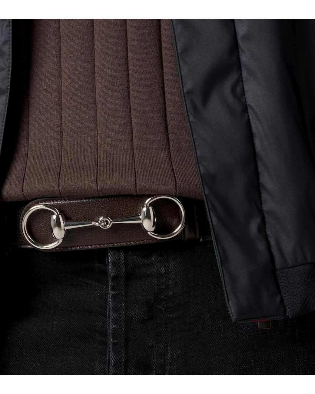 Gucci Brown Horsebit Leather Belt for men