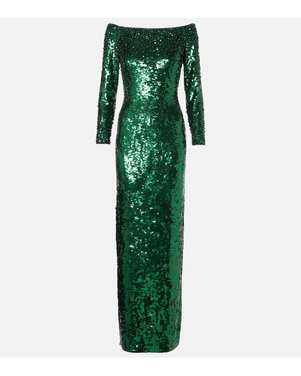 Jenny Packham Green Ballroom Blitz Sequined Gown