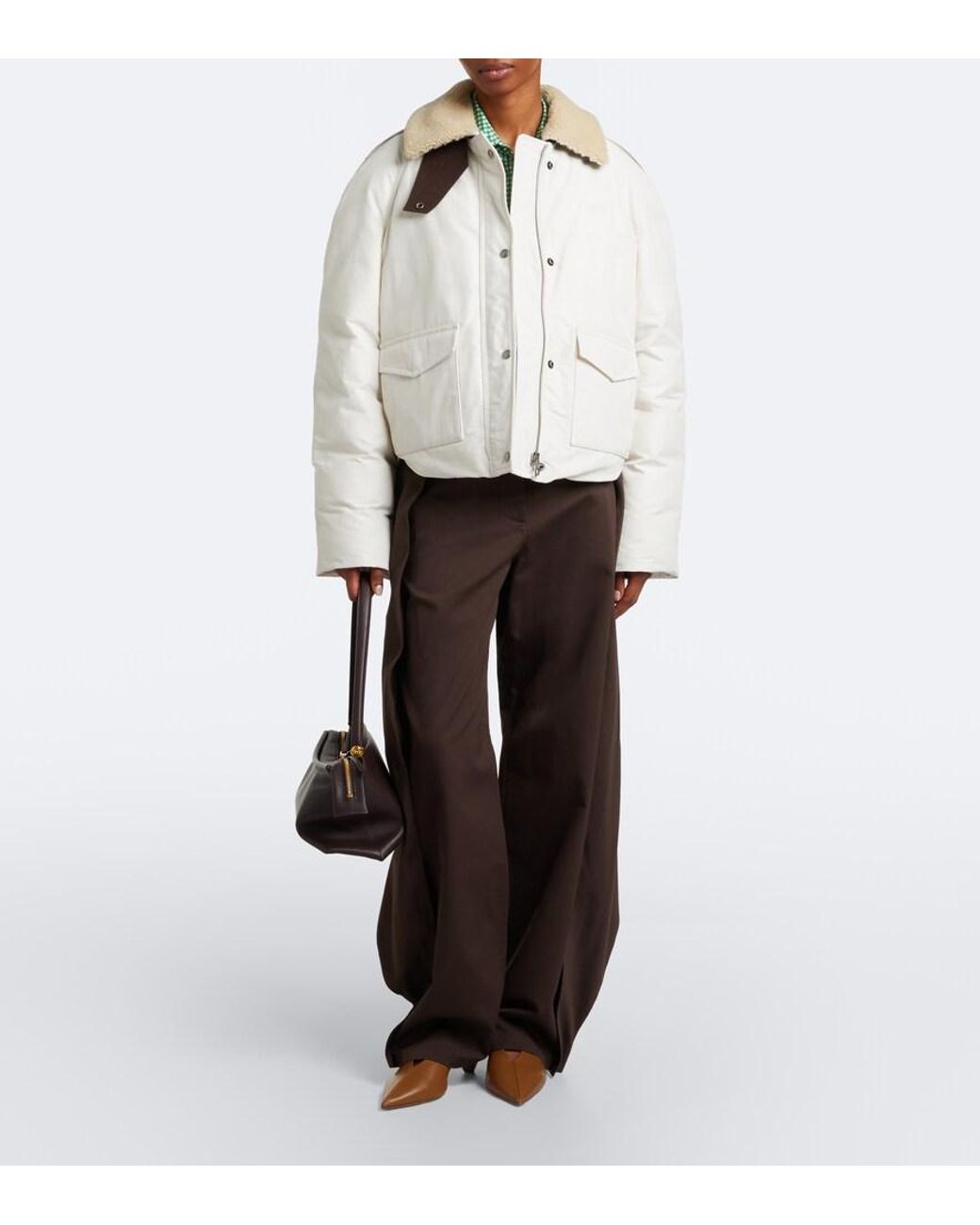 Loewe Natural Shearling-Trimmed Cotton-Blend Blouson Jacket