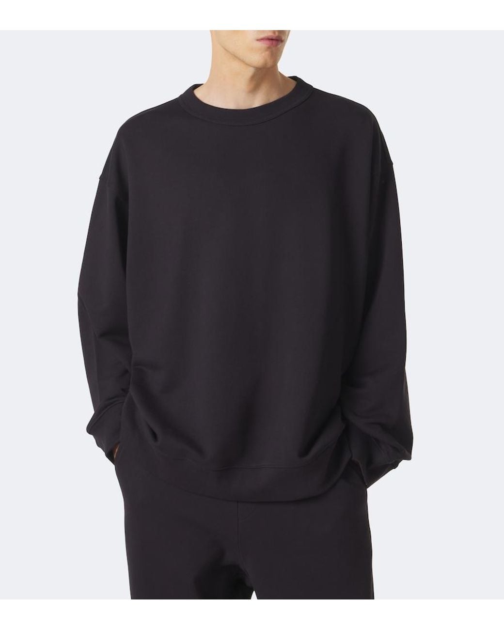Dries Van Noten Black Cotton Jersey Sweatshirt for men