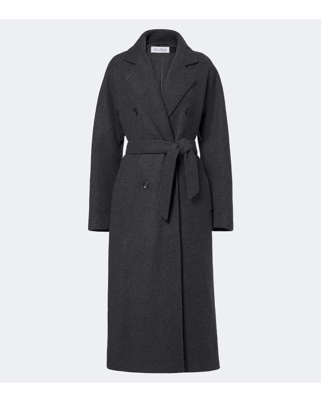 Max Mara Black Cashmere Jersey Coat