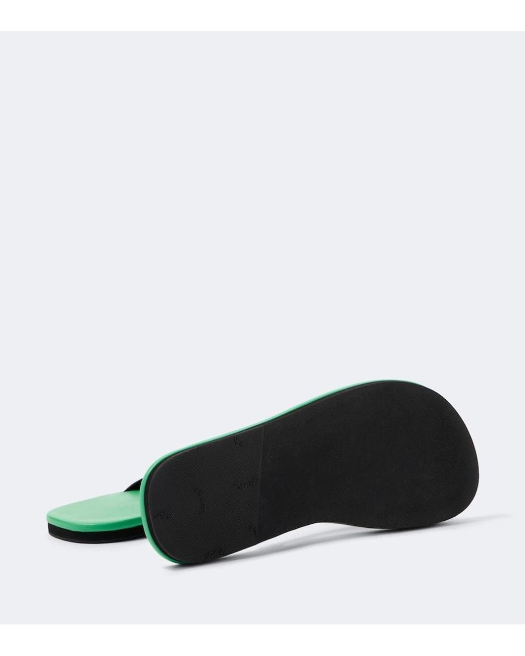 Auralee Green Leather Thong Sandals for men