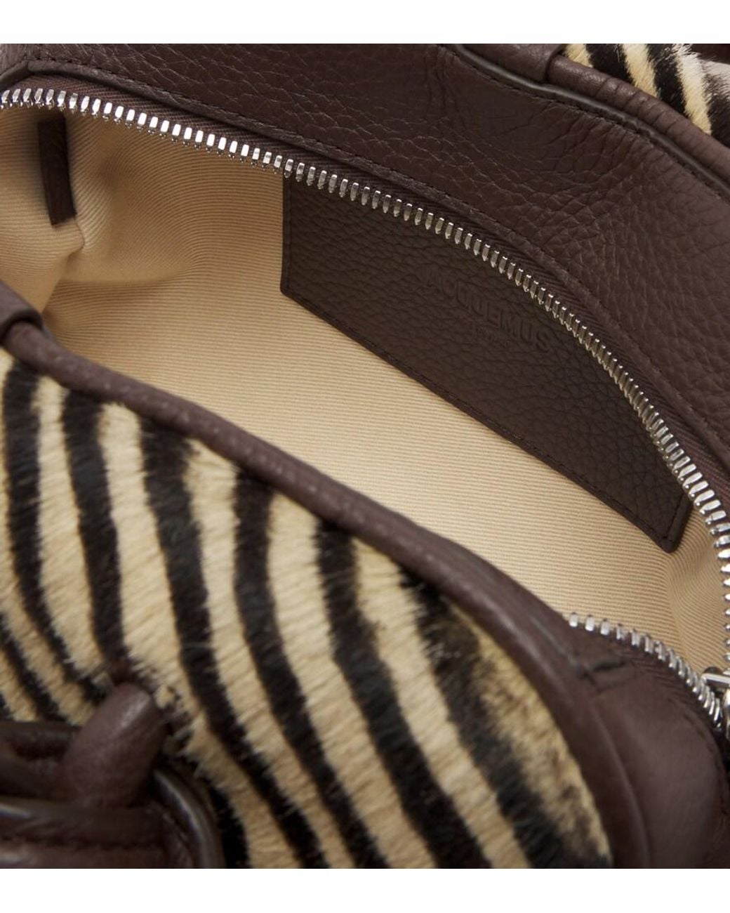 Jacquemus Multicolor Turismo Small Calf Hair Bowling Bag