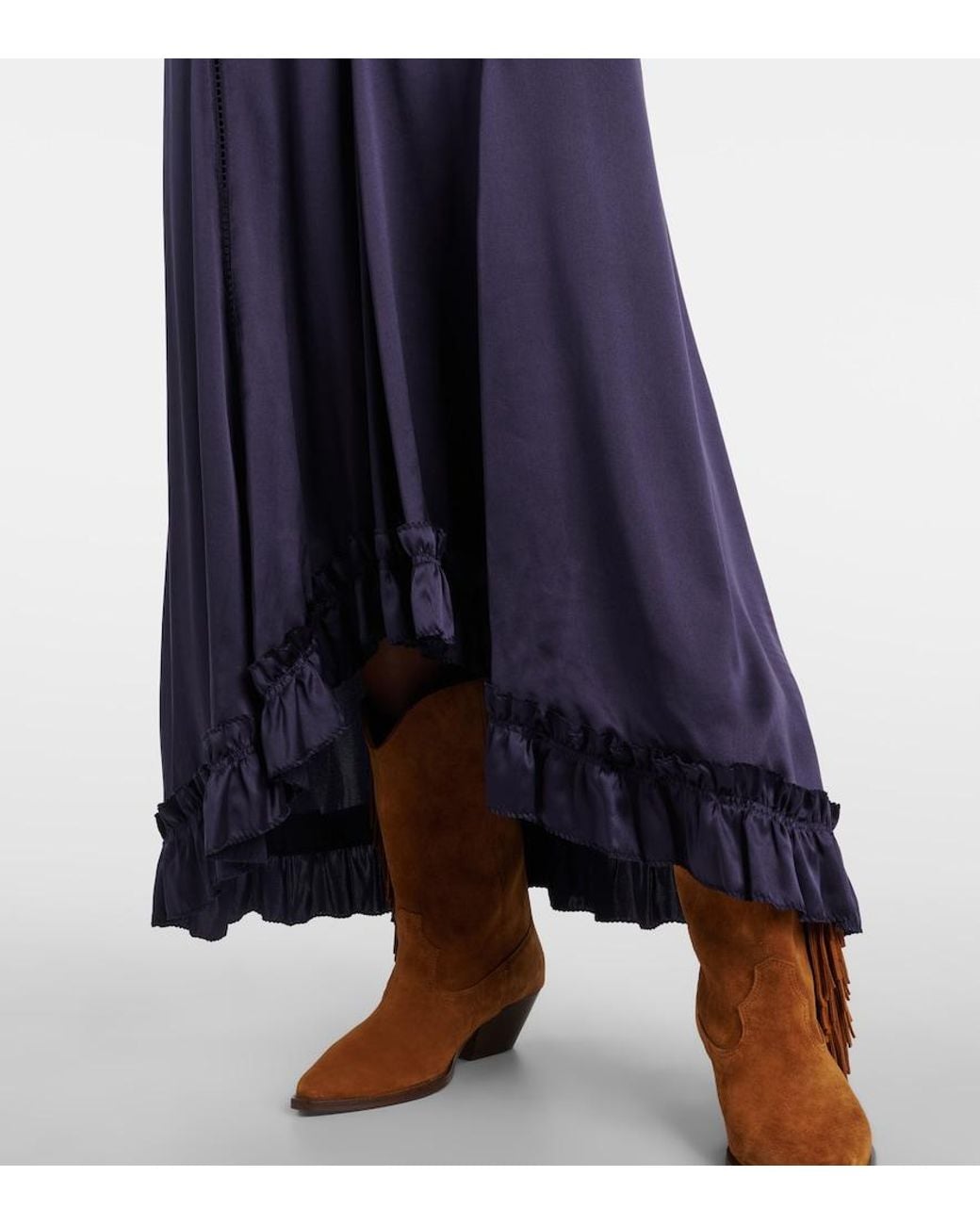 Isabel Marant Blue Dolores Ruffled Dress