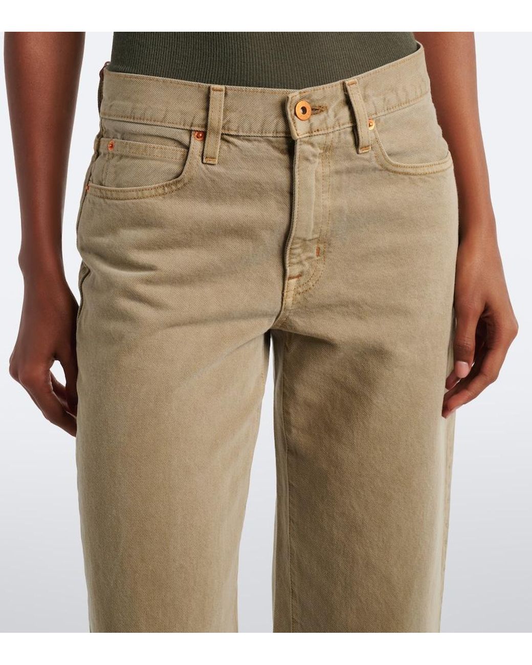 SLVRLAKE Denim Natural Hunter Cropped Straight Jeans
