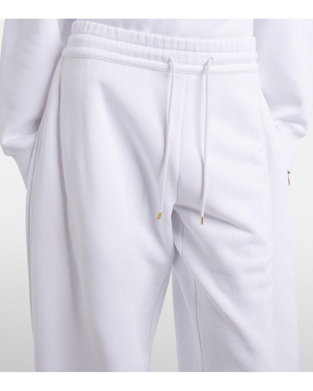 Alaïa White Cotton Jersey Sweatpants