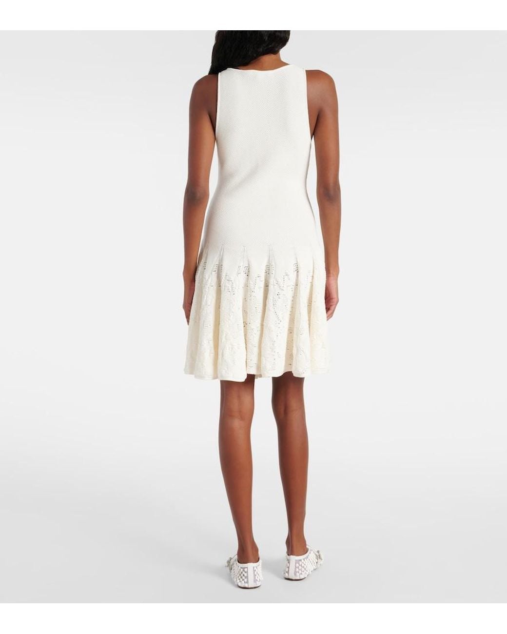 Alaïa White Skater Mini Dress
