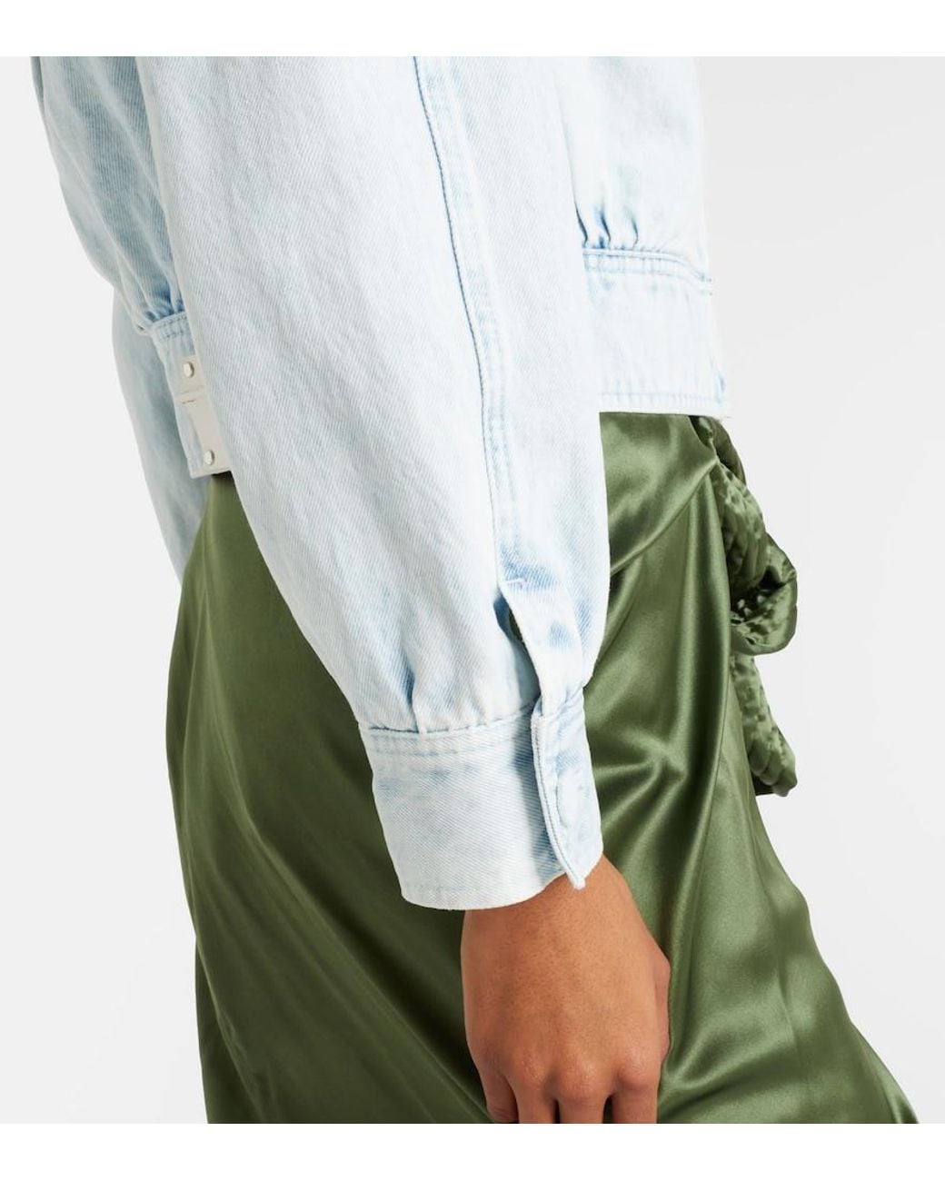 Dries Van Noten Blue Cropped Denim Jacket
