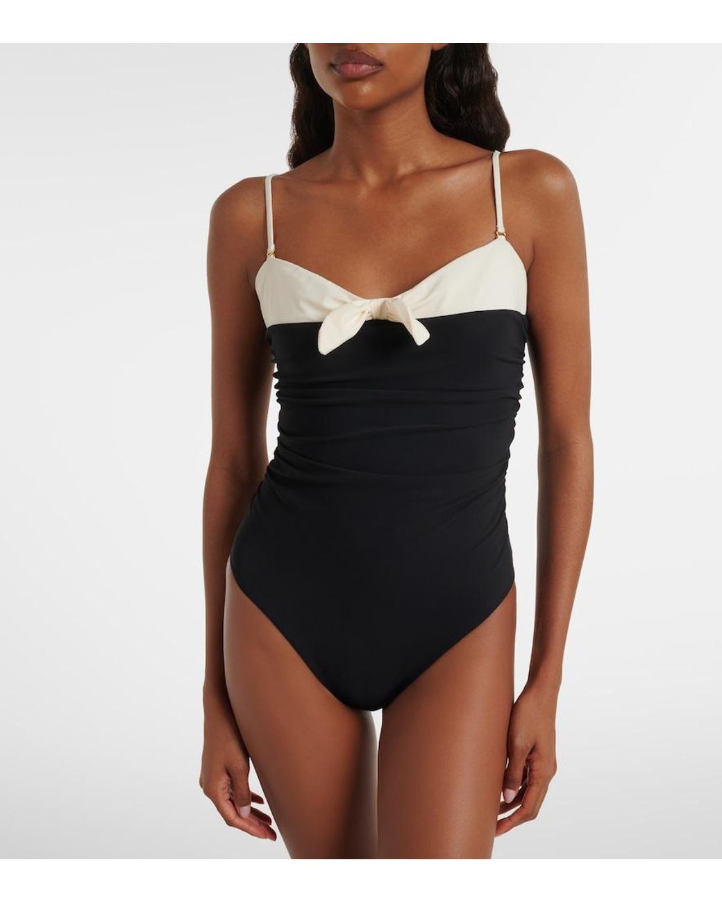 Valentino Garavani Black Bow-Detail Swimsuit