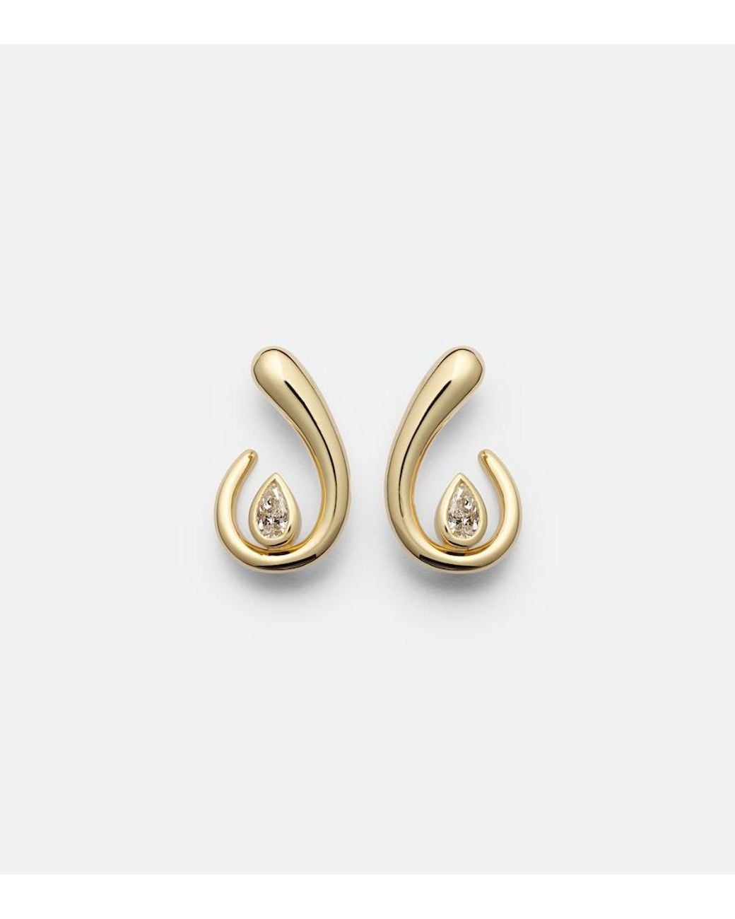 SHAY Metallic 18Kt Earrings With Diamonds