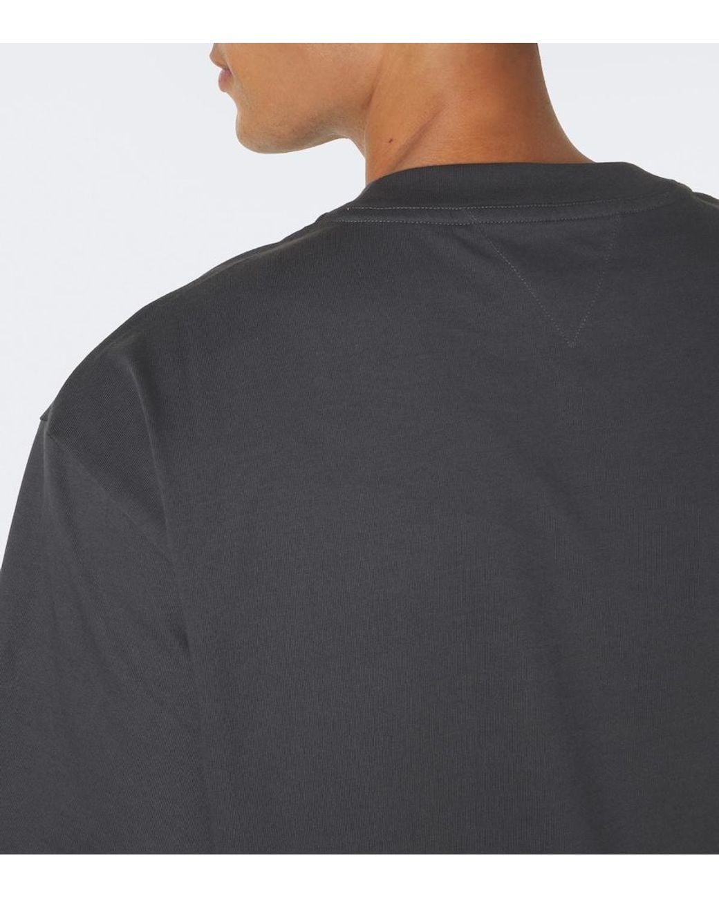 Bottega Veneta Black Intrecciato Cotton Jersey T-Shirt for men